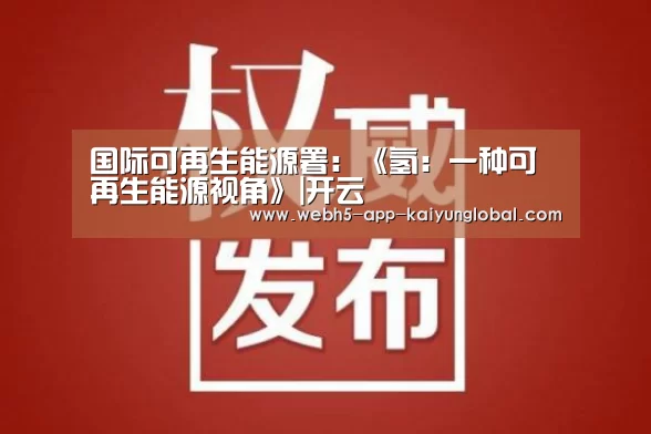 国际可再生能源署:《氢:一种可再生能源视角》|开云(图1) 开云